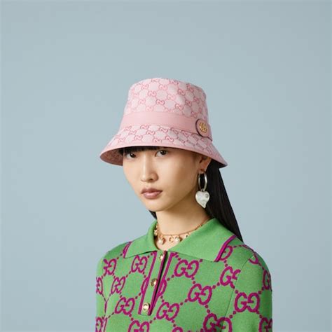 pink floral gucci hat|gg canvas bucket hat.